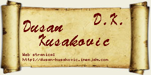 Dušan Kušaković vizit kartica